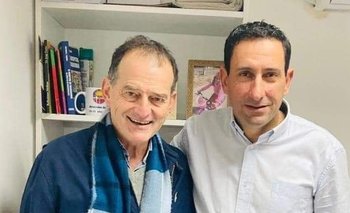 Guido Manini Ríos junto a William Barboza, coordinador de Salud de Cerro Largo