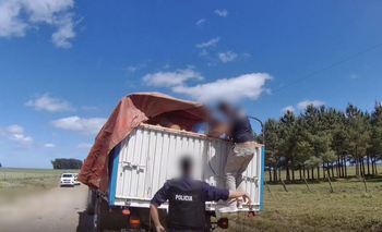 Captura de pantalla de la detención del camión