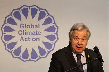 El secretario general de la ONU, Antonio Guterres, en la COP27