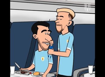 Las caricaturas de Suárez, Valverde y Darwin Núñez en una animación de B/R Football
