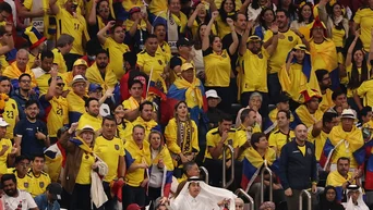 Hinchas de Ecuador en el estadio Al Bayt 