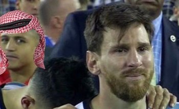 Messi llorando