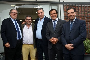 Julio Martínez, Diego García, Yamandú Orsi, Fernando García y Alfredo Torres