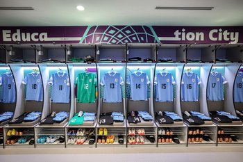 El vestuario de la Selección Uruguaya