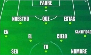 La "alineación" mexicana ante Argentina, según una publicación. 