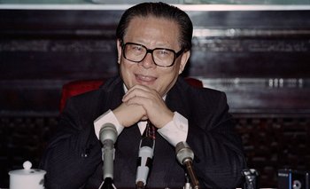 El expresidente chino Jiang Zemin (foto tomada en abril de 1992)
