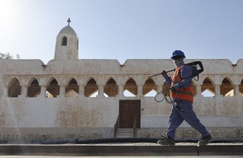 Trabajadores en Qatar