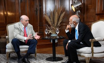 Julio María Sanguinetti habló sobre diversos temas con González Oro