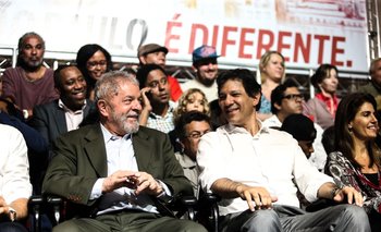 Archivo, 2016. Luiz Inacio Lula Da Silva y Fernando Haddad