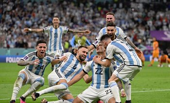 El festejo argentino por clasificar a semifinales del Mundial Qatar 2022