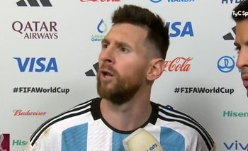 Lionel Messi se molestó con alguien que lo miraba cuando iba a dar una nota para la TV argentina