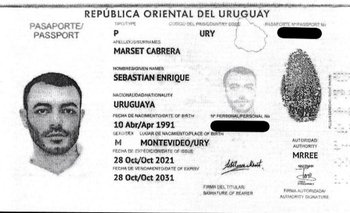 Pasaporte uruguayo otorgado a Sebastián Marset