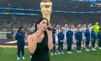 Lali Espósito cantó el himno argentino en la final del Mundial 2022