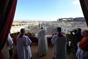 El Papa Francisco durante la misa en el Vaticano.