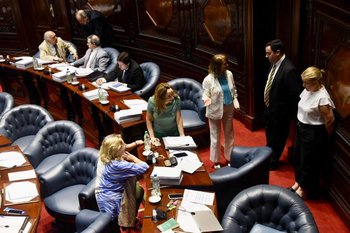 La sesión en la Cámara de Senadores para votar la reforma jubilatoria
