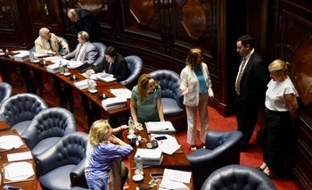 La sesión en la Cámara de Senadores para votar la reforma jubilatoria