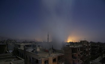 Foto de archivo: bombardeos en Siria