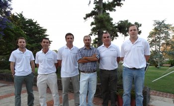 Hernán Gotta, Nicolás Faggi, José Luis Inciarte, Diego Álvarez, Osvaldo Passarela y Esteban Manasliski.<br>