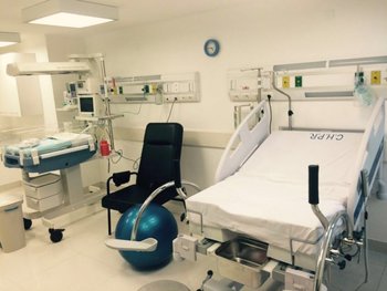 Esta es una de las cuatro salas de nacer que se inaugurarán este martes en el Hospital Pereira Rossell