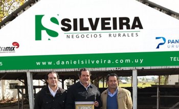 Rodrigo, Daniel y Leo Silveira con el premio<br>