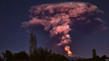 El Villarica, en Chile, entró en erupción en marzo de 2015,