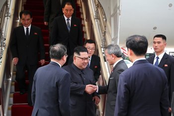 Bienvenida a Kim Jong-un en Singapur