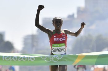 Jemima Sumgong ganó la maratón