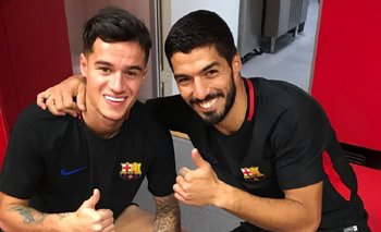 Suárez y Coutinho cuando coincidieron en Barcelona