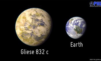 Gliese 832c es 5,4 veces más grande que la Tierra