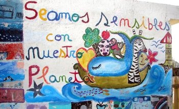 Escuela Nº88 de José Ignacio, donde 64 niños de entre 4 y 13 años conversaron sobre el Santuario de Ballenas y Delfines a principios de este año