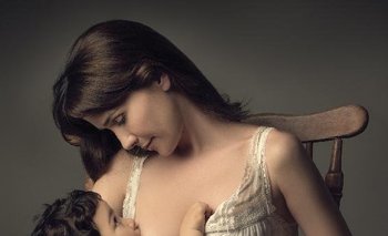 Natalia Oreiro e hijo en campaña de la lactancia materna de UNICEF 2013